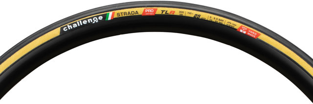 Challenge Strada Pro Handmade TLR 28" Folding Tyre - black-brown/25-622 (700x25c)