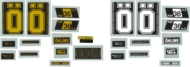 ÖHLINS Sticker Set for RXF36 m.2 Suspension Fork - yellow-white/universal