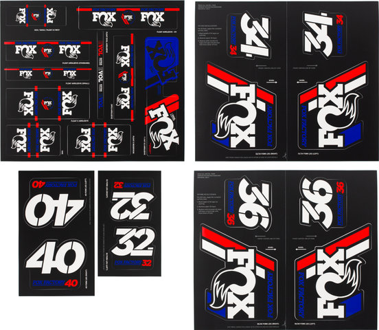 Fox Racing Shox Heritage Fork and Shock Decal Kit up to Model 2020 - red-white-blue/universal