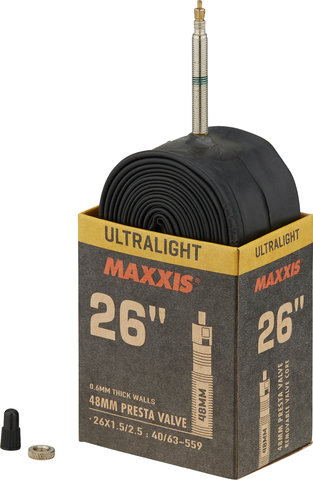 Maxxis Cámara de aire Ultralight 26" - negro/26 x 1,5-2,5 SV 48 mm