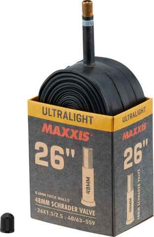 Maxxis Ultralight 26" Schlauch - schwarz/26 x 1,5-2,5 AV 36 mm