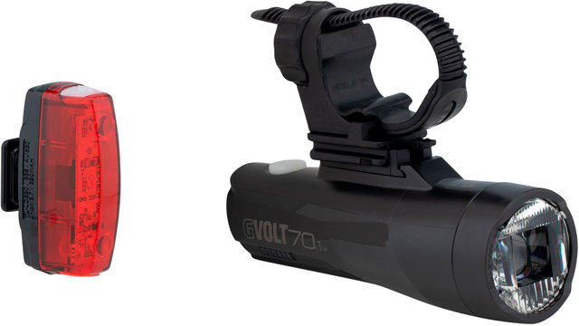 CATEYE GVolt 70.1 + Rapid Micro G Beleuchtungsset mit StVZO-Zulassung - schwarz/universal
