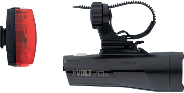 CATEYE GVolt 70.1 + Rapid Micro G Beleuchtungsset mit StVZO-Zulassung - schwarz/universal