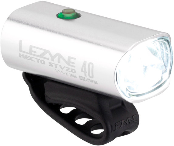 Lezyne Hecto Drive 40 LED Front Light - StVZO Approved - polished silver/40 lux