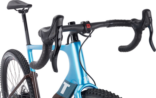 3T Exploro Max Ekar 1X Carbon Gravel Bike - blue-brown/M