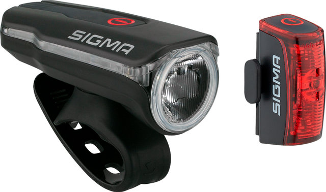 Sigma Aura 60 Frontlicht + Infinity Rücklicht LED Beleuchtungsset mit StVZO - schwarz/universal