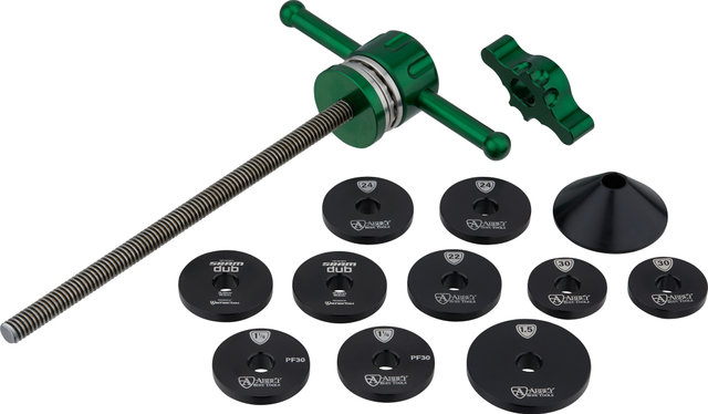 Abbey Bike Tools Modular Bearing Press Bottom Bracket Tool w/ Lever - green/universal