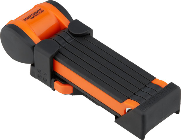 Kryptonite Evolution 790 Faltschloss mit Klick-Rahmenhalterung - schwarz-orange/90 cm