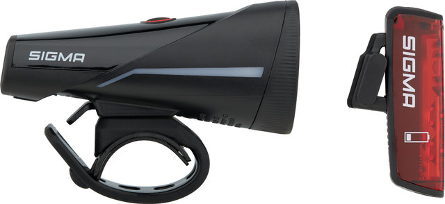 Sigma Aura 100 Frontlicht + Blaze Link Rücklicht LED Set mit StVZO - schwarz/universal