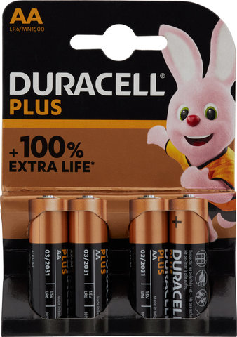 Duracell Alkalibatterie AA LR6 Plus - 4 Stück - universal/universal