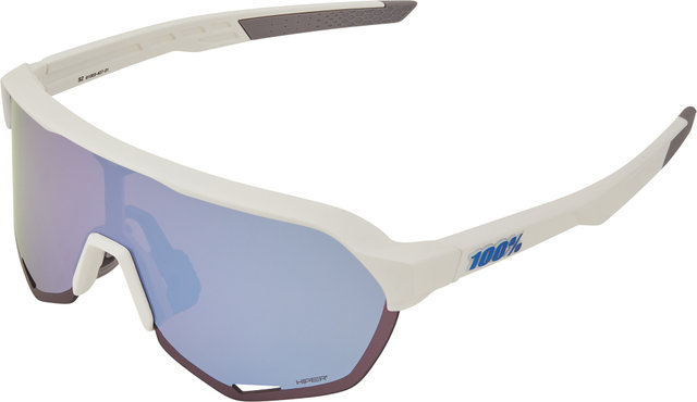 100% S2 Hiper Sports Glasses - matte white/hiper blue multilayer mirror