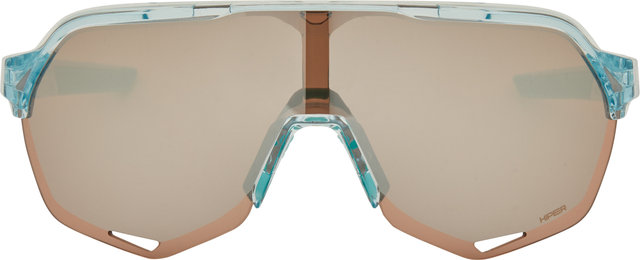 100% S2 Hiper Sports Glasses - polished translucent mint/hiper silver mirror