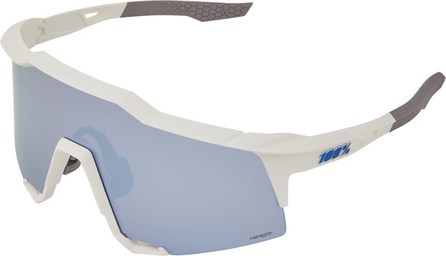 100% Speedcraft Hiper Sports Glasses - matte white/hiper blue multilayer mirror