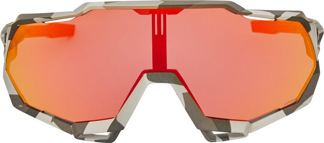 100% Lunettes de Sport Speedtrap Hiper - soft tact grey camo/hiper red multilayer mirror