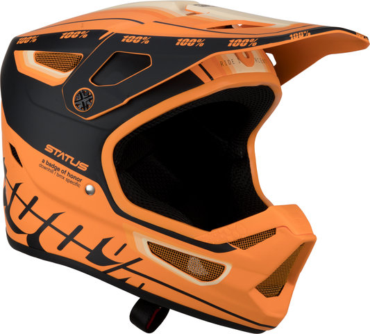 100% Status Youth Helmet - topenga orange-black/49 - 50 cm