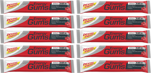 Dextro Energy Energy Gums - 10 Pack - cherry/450 g