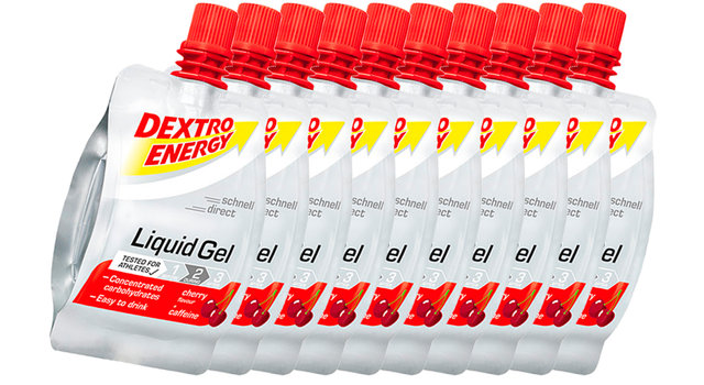Dextro Energy Liquid Gel - 10 pièces - cherry - caffeine/600 ml