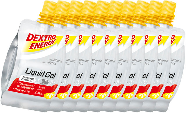 Dextro Energy Liquid Gel - 10 pièces - lemon - caffeine/600 ml