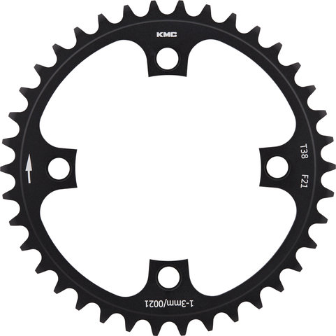 KMC Wide Chainring, 4-arm, 104 mm Bolt Circle Diameter - black/38 tooth