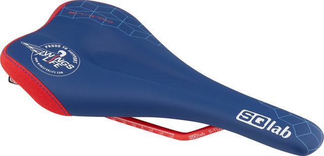 SQlab 611 Ergowave active 2.1 Saddle Wings for Life Ltd. Edition - blue-red/140 mm