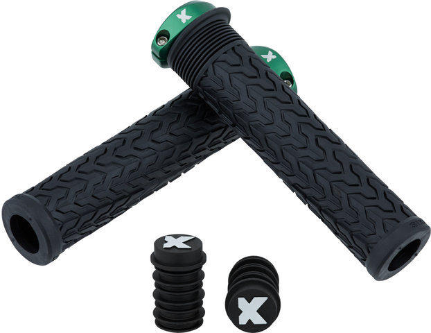 Sixpack Racing S-Trix AL Handlebar Grips - black-green/143 mm