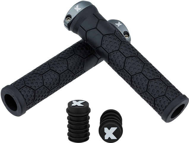 Sixpack Racing Z-Trix AL Handlebar Grips - black-dark titanium/143 mm