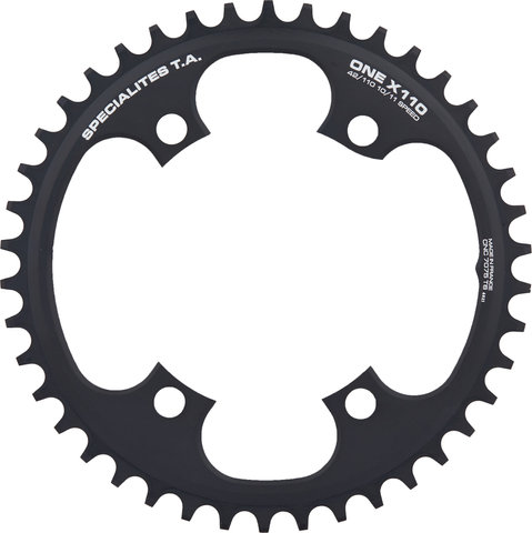 TA ONE X110 Chainring, 4-arm, 110 mm BCD - black/42 tooth