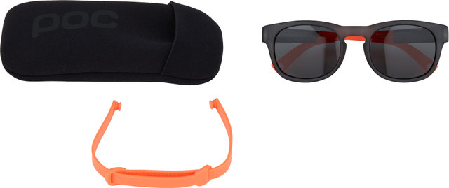 POC Evolve Kids Sunglasses - uranium black transparant-fluorescent orange/equalizer grey