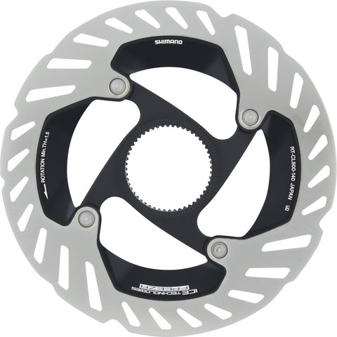 Shimano RT-CL900 Center Lock Brake Rotor for Dura-Ace w/ Internal Teeth - black-silver/140 mm