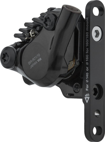 Shimano BR-R7170 105 Brake Caliper w/ Resin Pads - black/front flat mount
