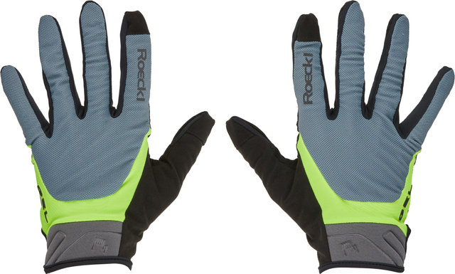 Roeckl Mori 2 Full Finger Gloves - hurricane grey-fluo yellow/8