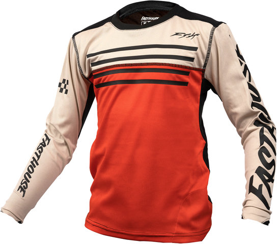 Fasthouse Alloy Sidewinder L/S Youth Jersey - cream-red/128 - 134