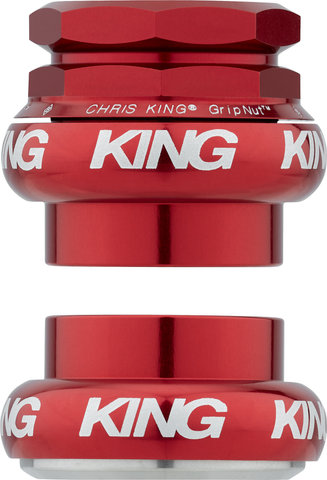 Chris King Juego de dirección roscado GripNut Bold EC34/28,6 - EC34/30 - red/EC34/28,6 - EC34/30