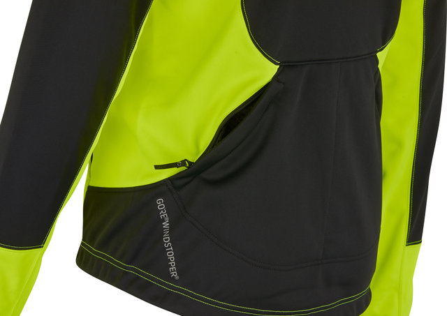 GORE Wear C5 GORE WINDSTOPPER Thermal Trail Jacket - black-neon yellow/M