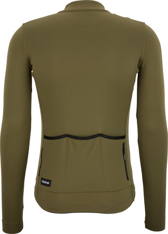 GripGrab Maillot Gravelin Merinotech Thermal L/S - olive green/M