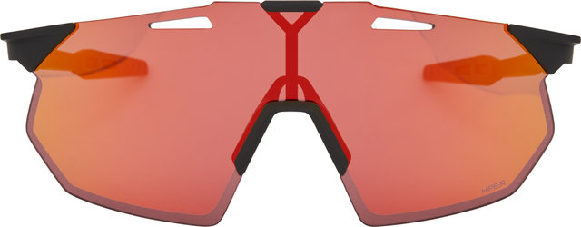 100% Hypercraft SQ Hiper Glasses - soft tact black/hiper red multilayer mirror
