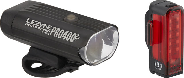 Lezyne Hecto Pro 400 + Strip Light Set - StVZO Approved - black/400 lumens