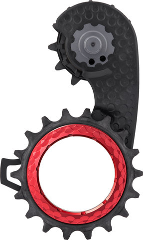 absoluteBLACK HOLLOWcage Carbon Ceramic Oversized Derailleur Pulley Shimano 9250 - red/universal