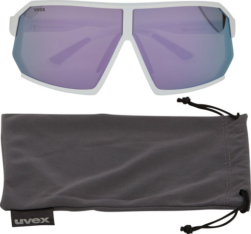 uvex Lunettes de Sport sportstyle 237 - white matt/mirror lavender