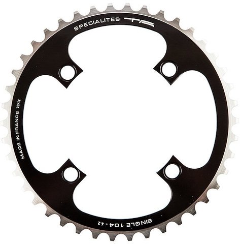 TA Single Chainring, 4-arm, 104 mm BCD - black/42 tooth