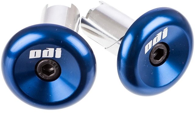 ODI Aluminium Lenkerendkappen - blau/universal