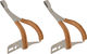 MKS Alloy Toe Clips w/ Leather - brown/M