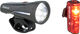 Sigma Aura 100 Frontlicht + Blaze Link Rücklicht LED Set mit StVZO - schwarz/universal