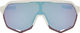 100% S2 Hiper Sportbrille - matte white/hiper blue multilayer mirror