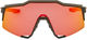 100% Speedcraft Hiper Sports Glasses - soft tact black/hiper red multilayer mirror