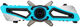 crankbrothers Pédales à Clip Mallet E LS - black-electric blue/universal