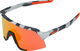 100% S3 Hiper Sports Glasses - soft tact grey camo/hiper red multilayer mirror