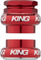 Chris King Juego de dirección roscado GripNut Bold EC34/28,6 - EC34/30 - red/EC34/28,6 - EC34/30