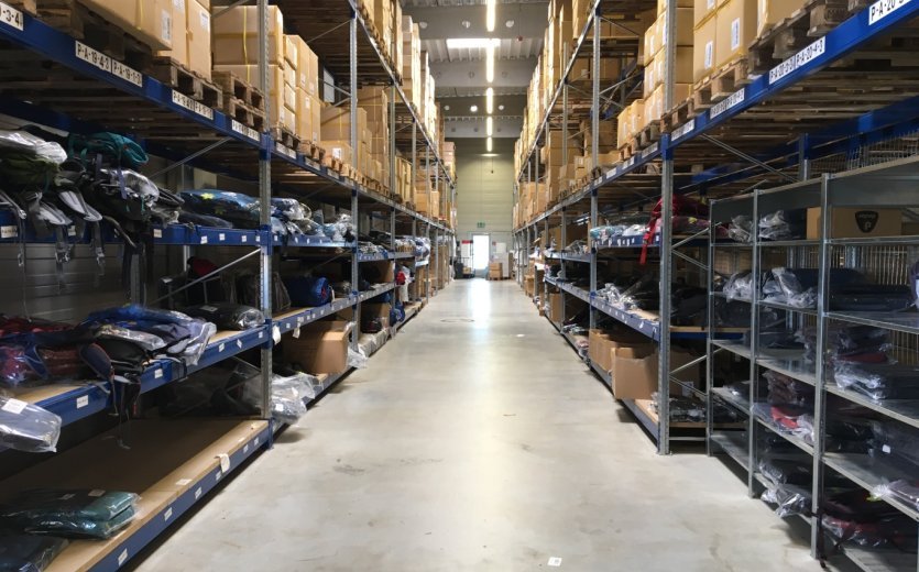 Deuter has a huge warehouse next to the HQ that it uses to dispatch their backpacks around the world.