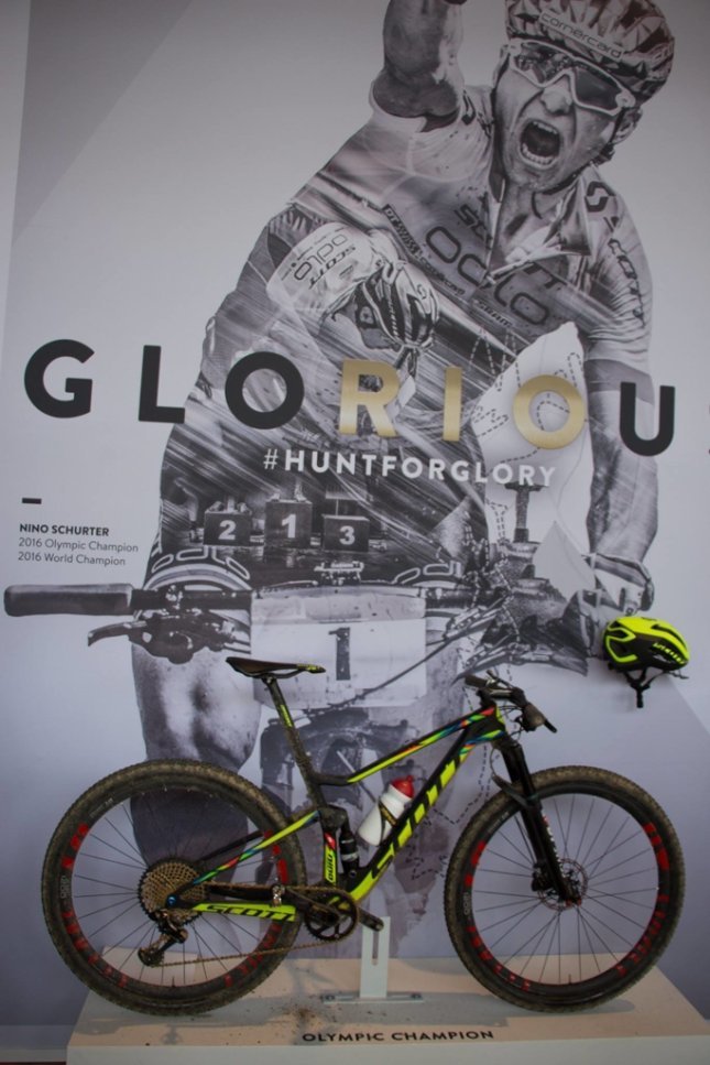 Das Gold-Bike aus Rio von Nino Schurter mit SRAM MTB Eagle.